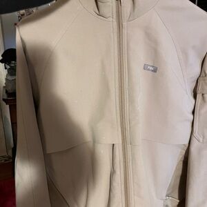 Figs Women's Beige Bomber Jacket